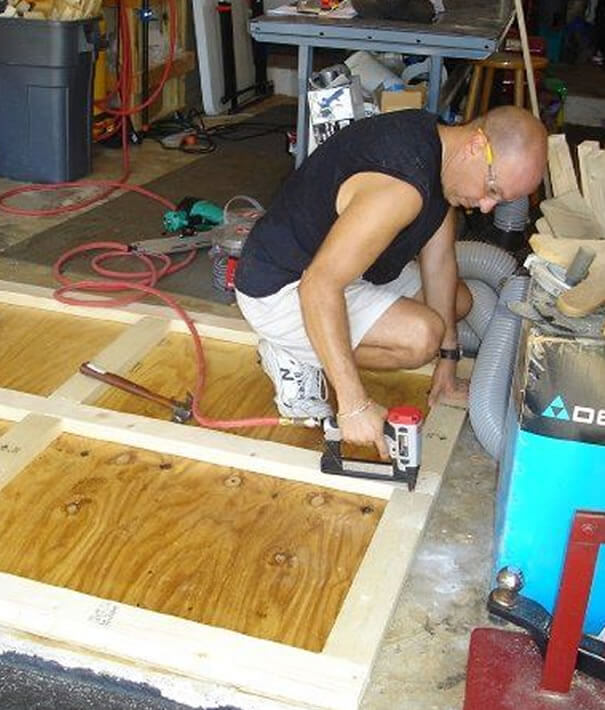 large wooden crates