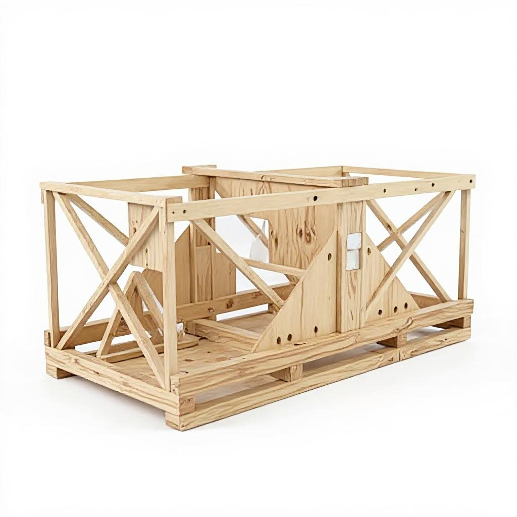 custom odd shaped wood crate shipping