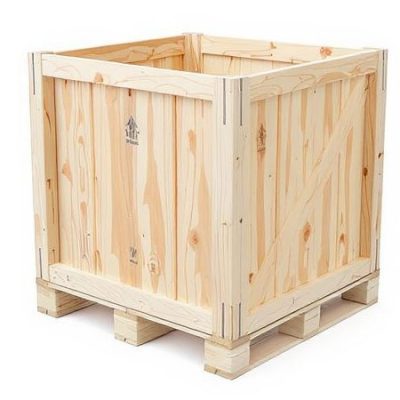 top opening wood shipping crate